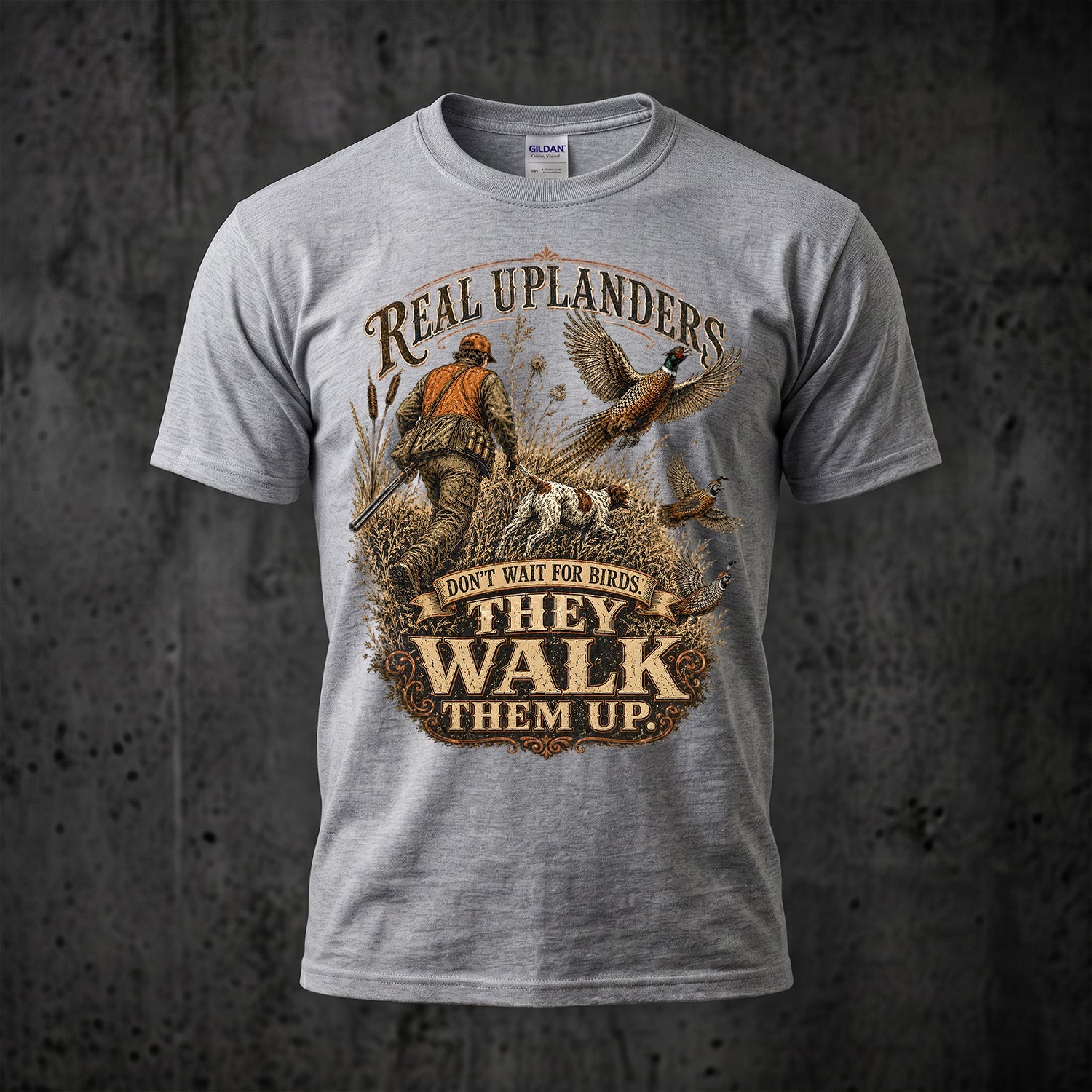 Upland Pheasant Hunting - Outdoor Cotton T-Shirt PHCT1024
