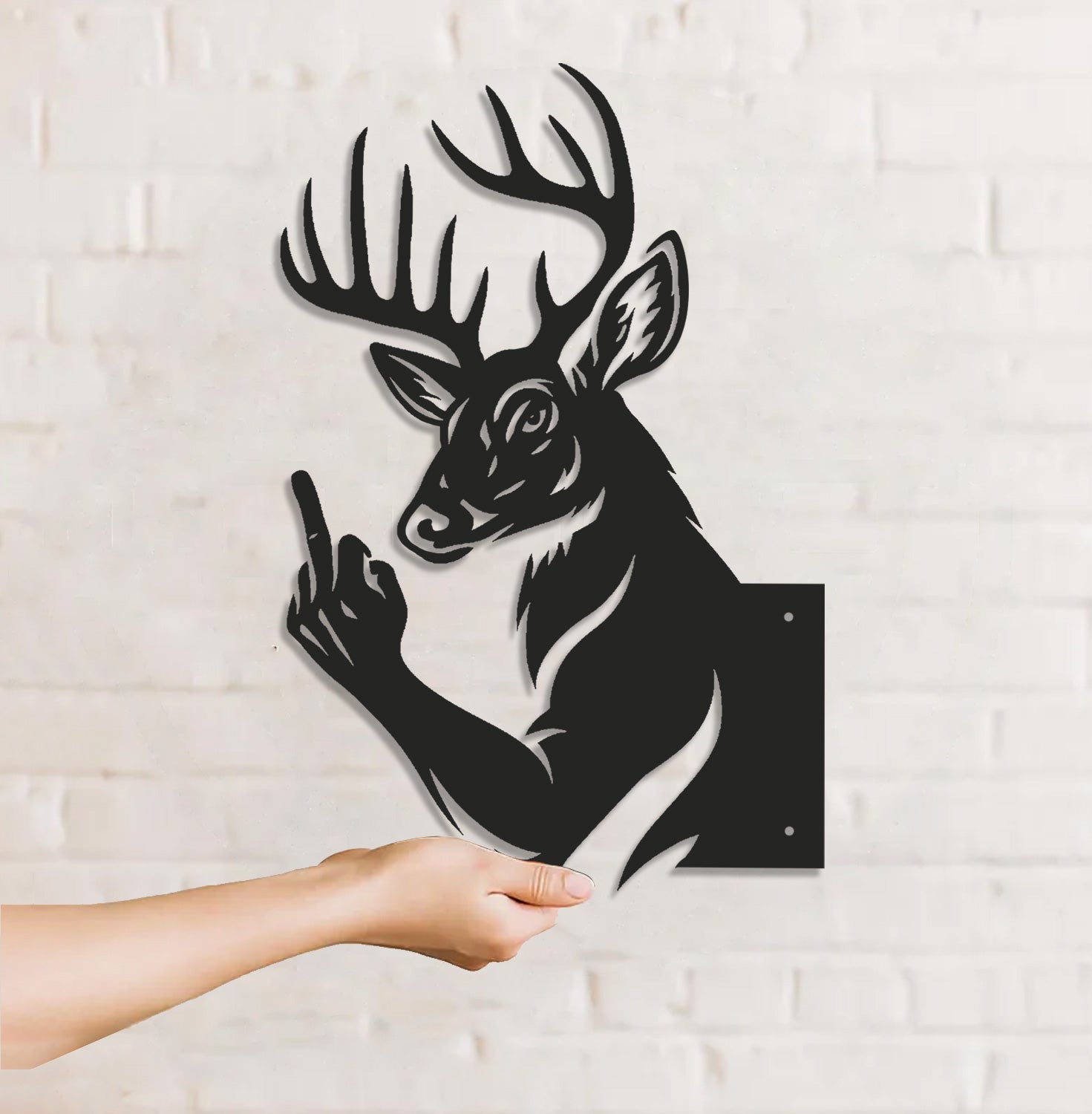 Funny Deer Hunting Metal Sign WITH LED/WITHOUT LED - Humorous Buck Yard Decor