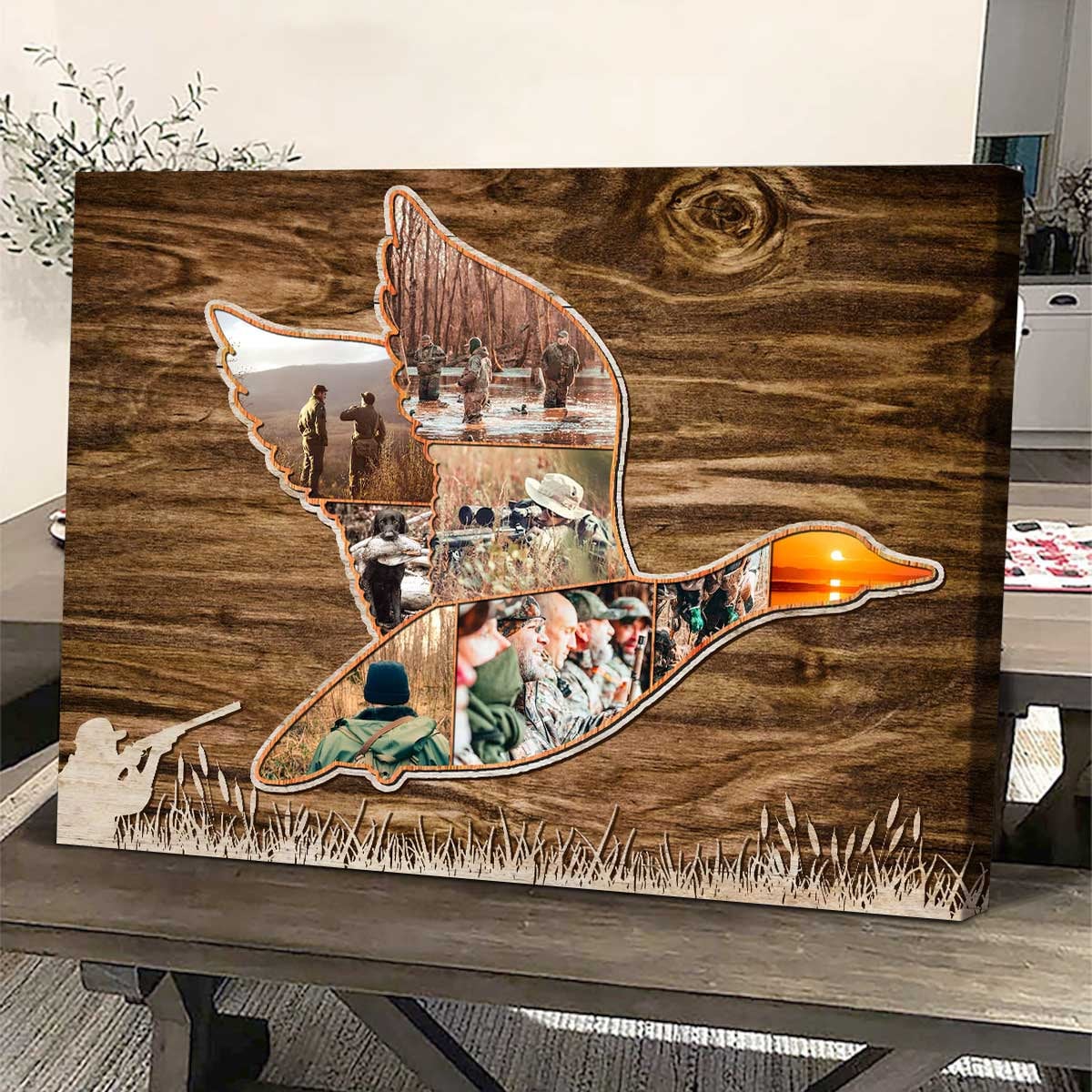 Personalized Duck Photo Collage Canvas: Duck Hunting Gifts For Him