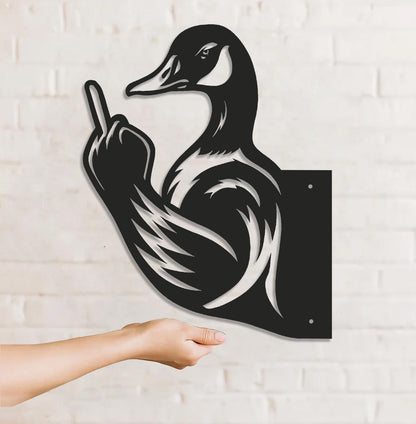 Funny Duck Hunting Metal Sign WITH LED/WITHOUT LED - Humorous Yard Art