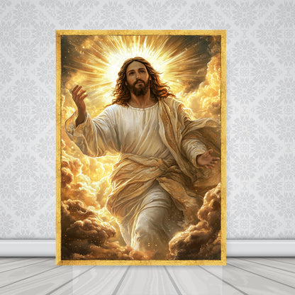 Radiant Ascension Jesus Canvas Art