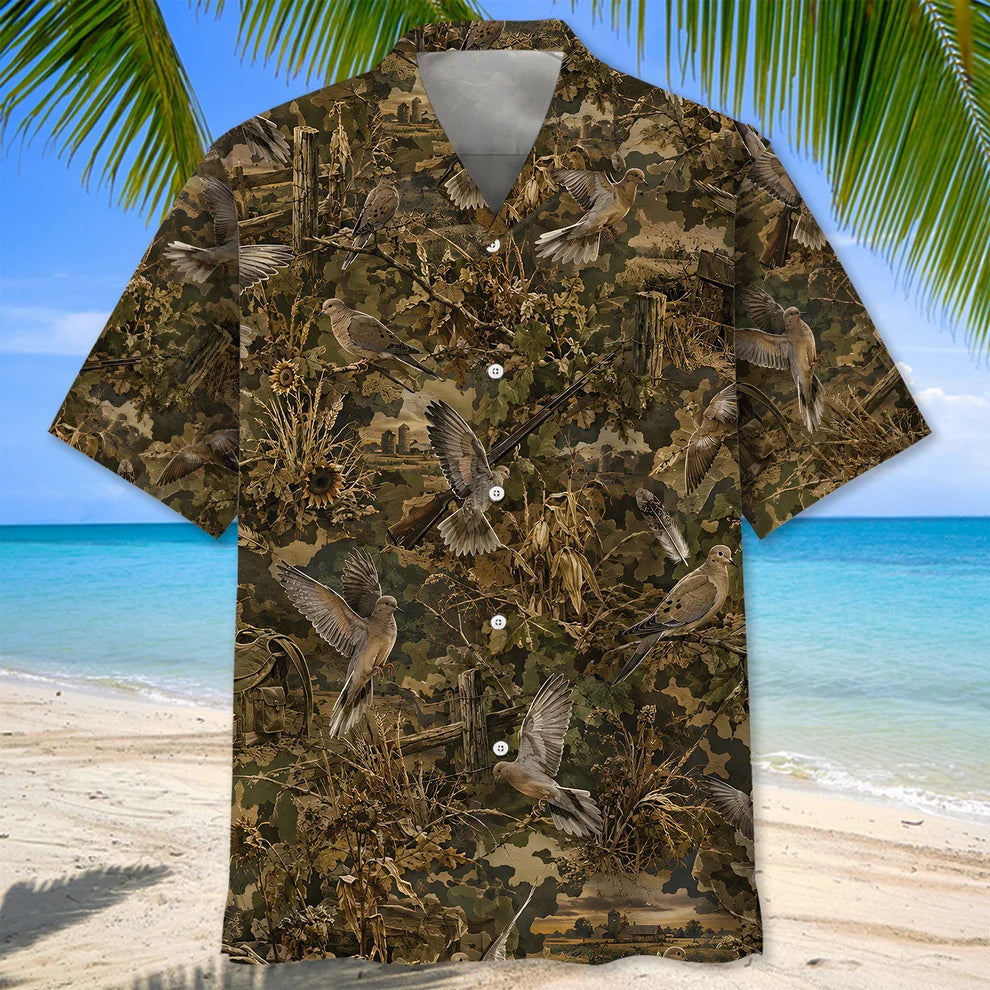 Dove Hunter Camo Hawaiint Shirt DVC009