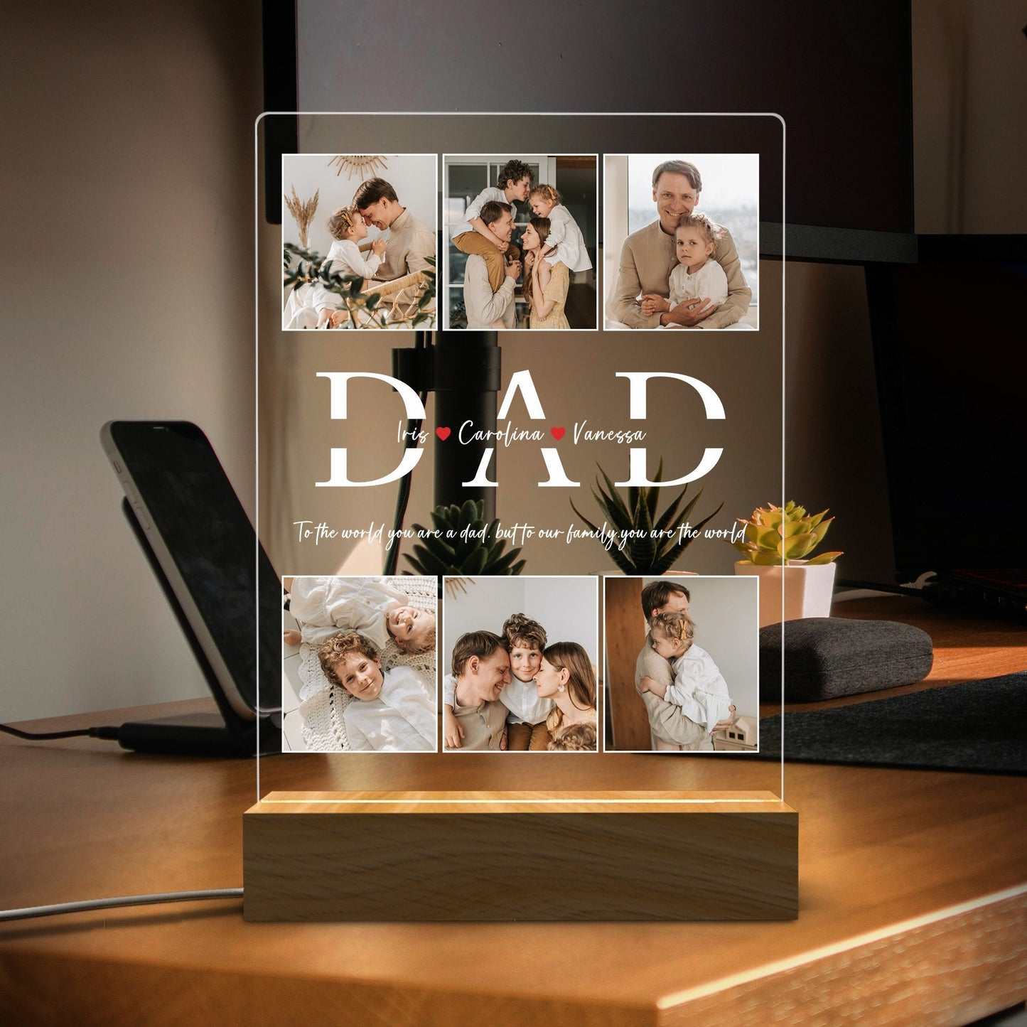 Customized Photo Night Lights Father's Day Gift