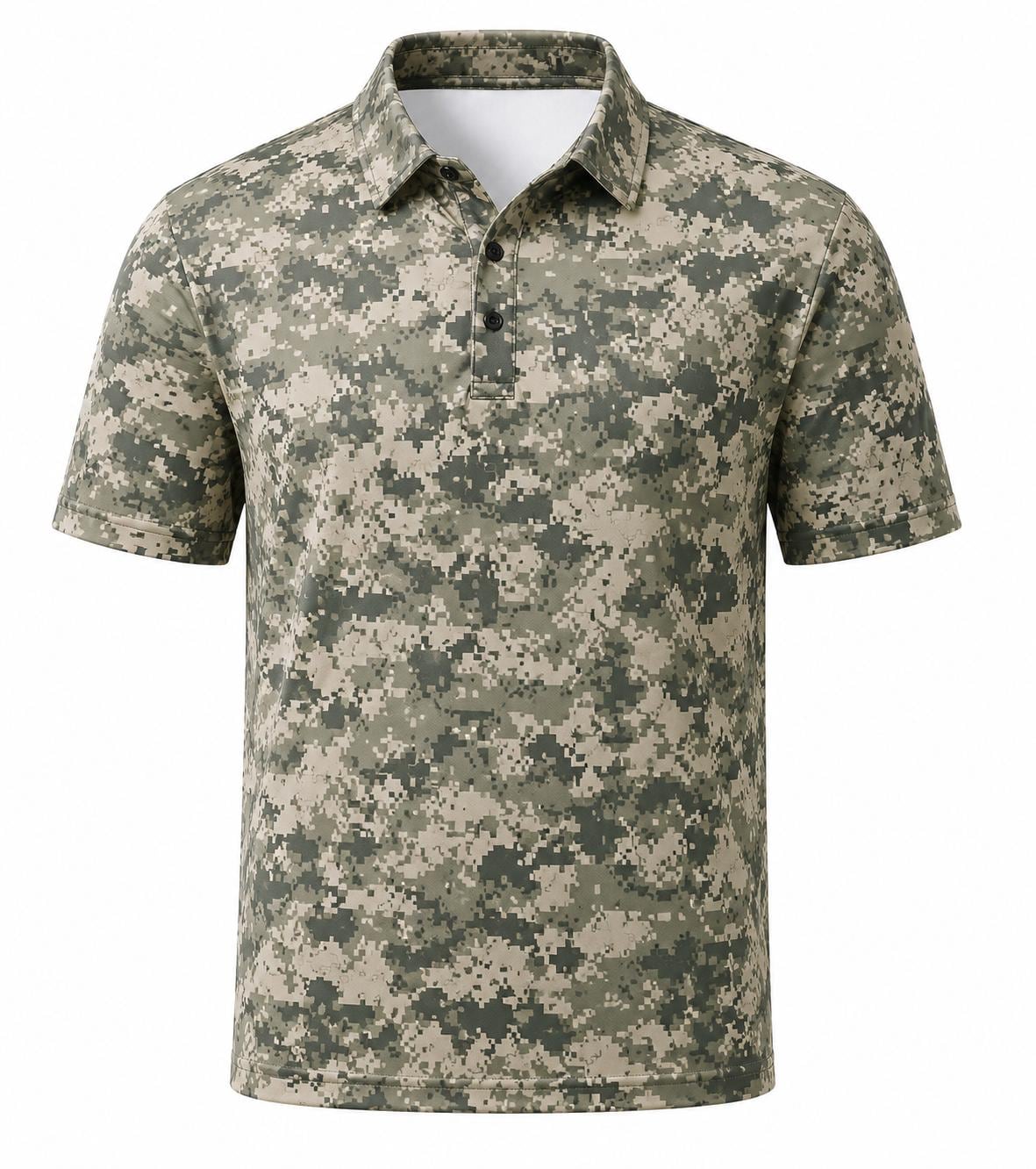 Camo Golf Polo for Men, Father's Day Gift, Veteran Gift Hunter Gift for Men