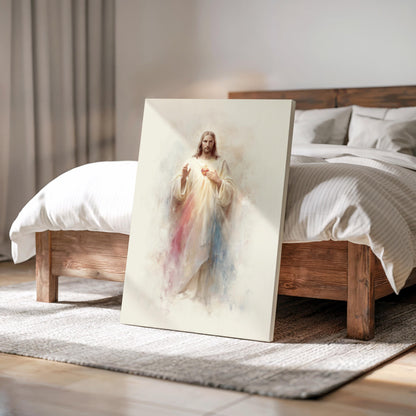 Jesus & Virgin Mary Canvas Set – Religious Wall Art Prints