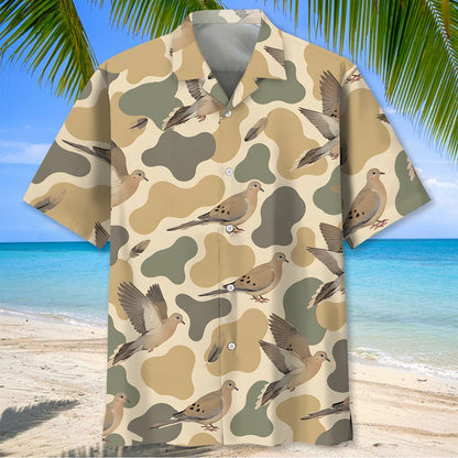 Hunting Mourning Dove Camouflage Men Hawaiint Shirt
