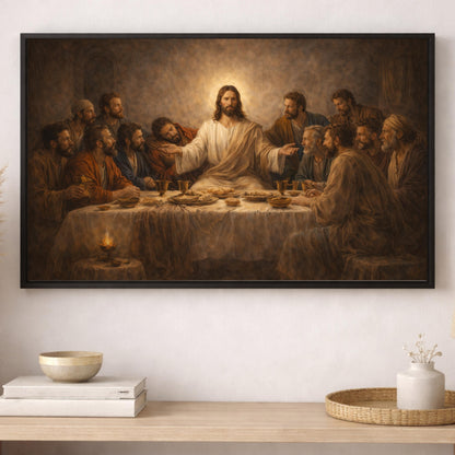 Last Supper Wall Art, Christian Fine Canvas