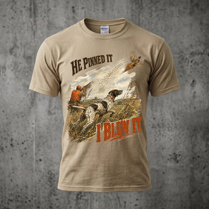 Upland Pheasant Hunting - Outdoor Cotton T-Shirt PHCT1014