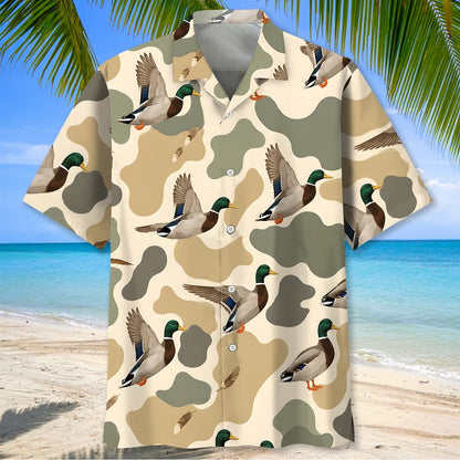 Hunting Mourning Duck Camouflage Men Hawaiian Shirt DVC2408