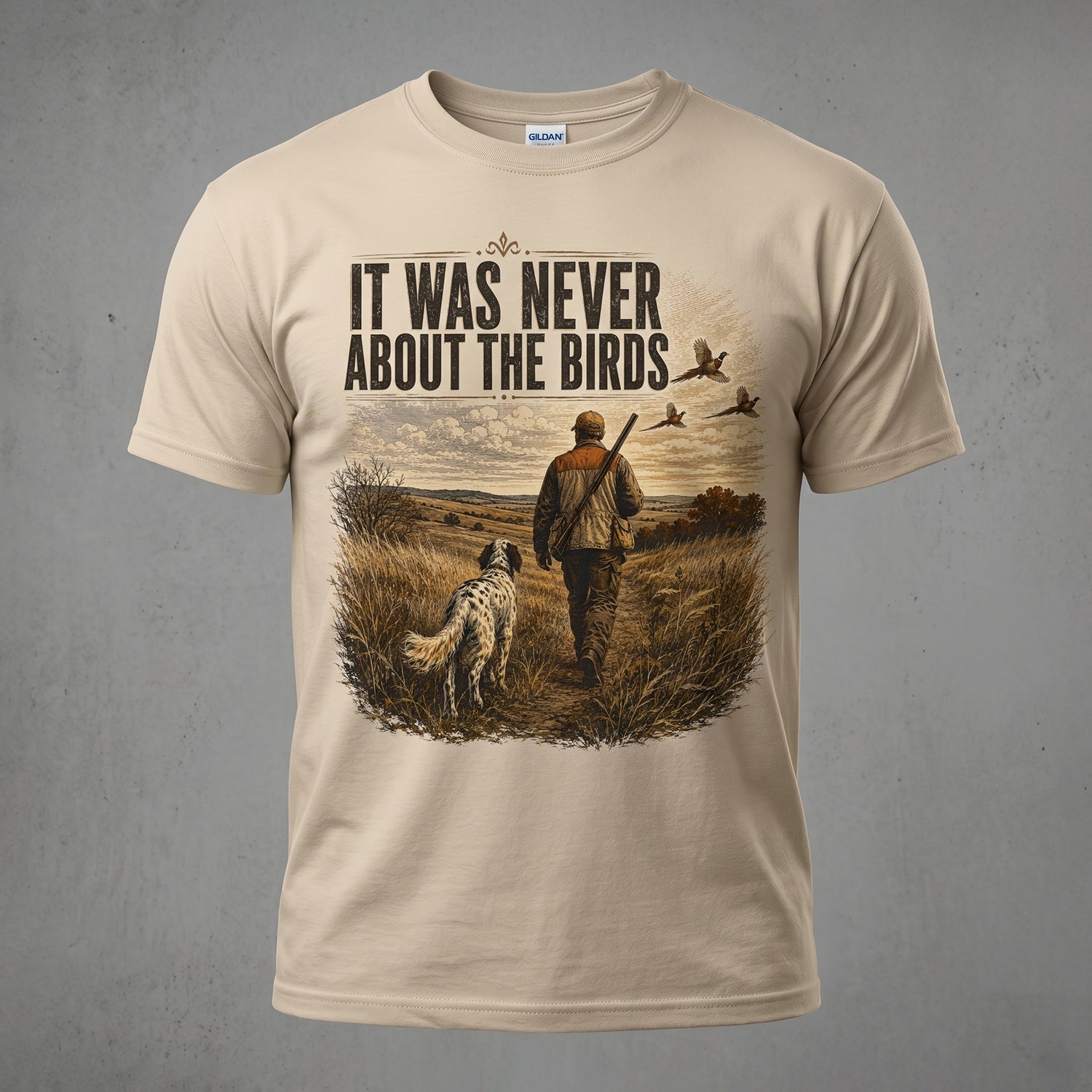 Upland Pheasant Hunting - Outdoor Cotton T-Shirt PHCT1005