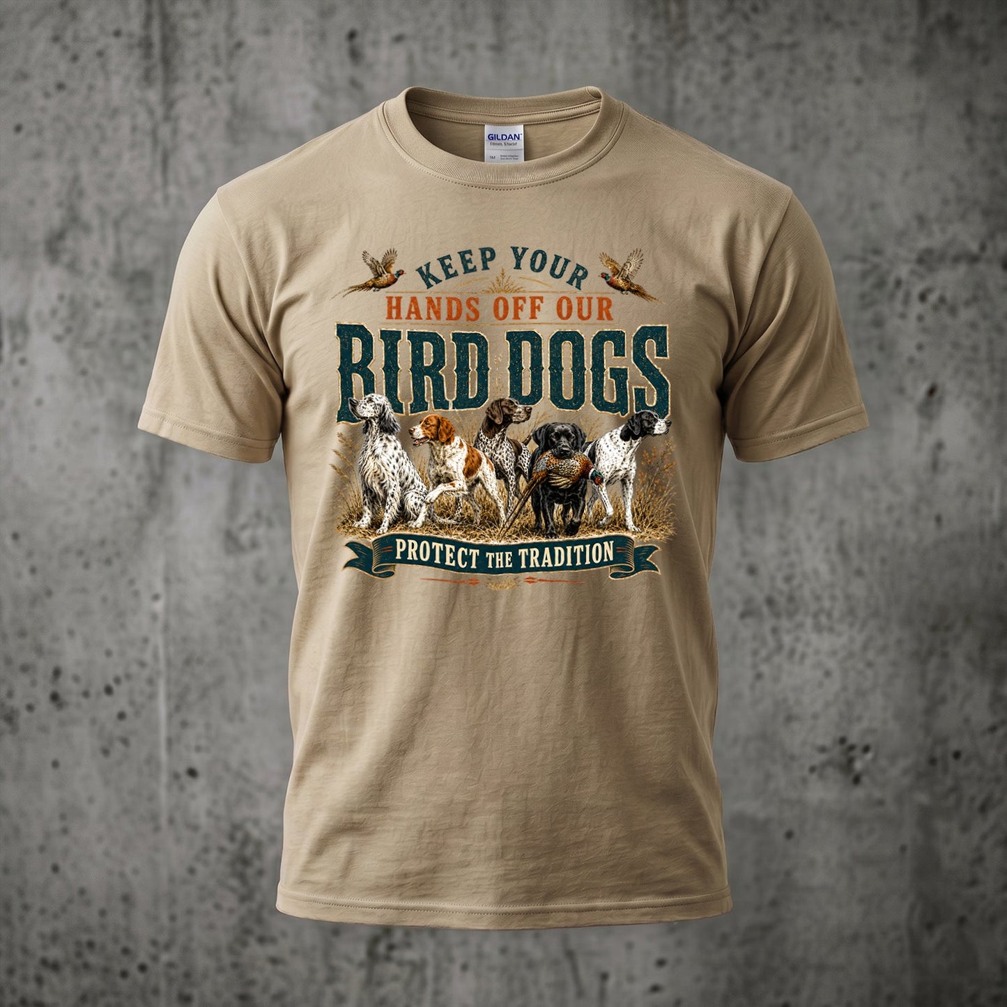 Upland Pheasant Hunting - Outdoor Cotton T-Shirt PHCT1063