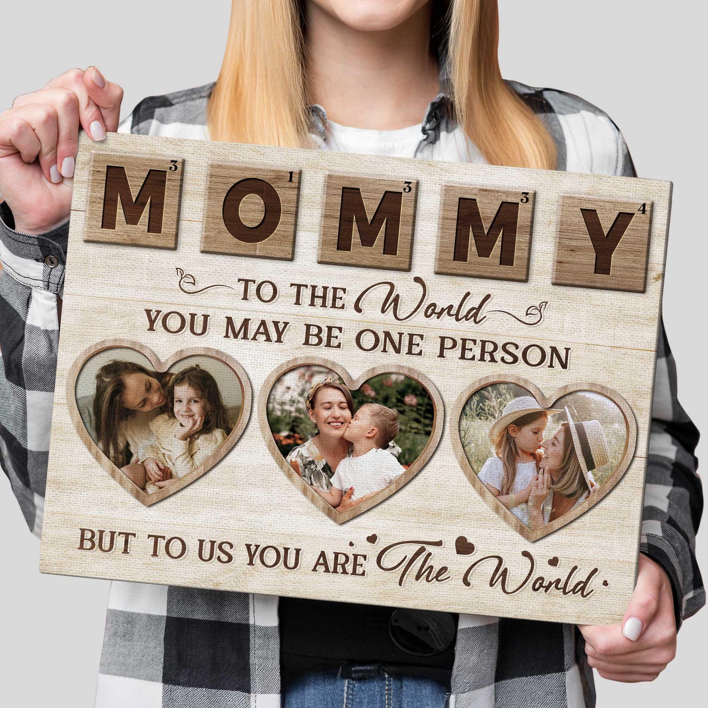 Personalized Mom Photo Collage Canvas Wall Art