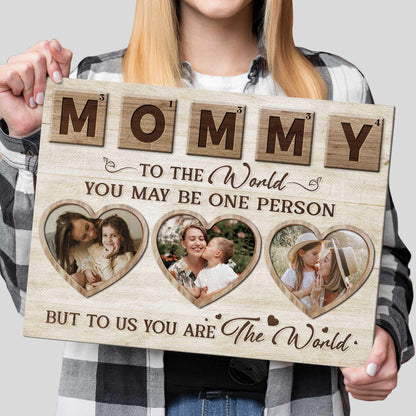 Personalized Mom Photo Collage Canvas Wall Art