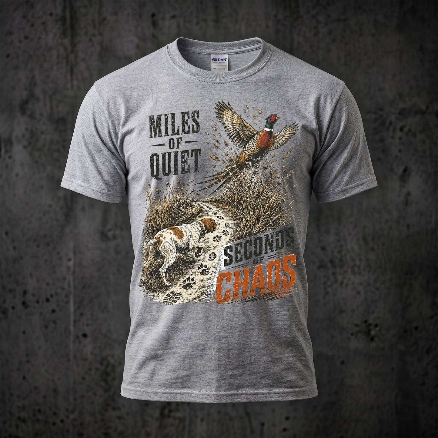 Upland Pheasant Hunting - Outdoor Cotton T-Shirt PHCT1019