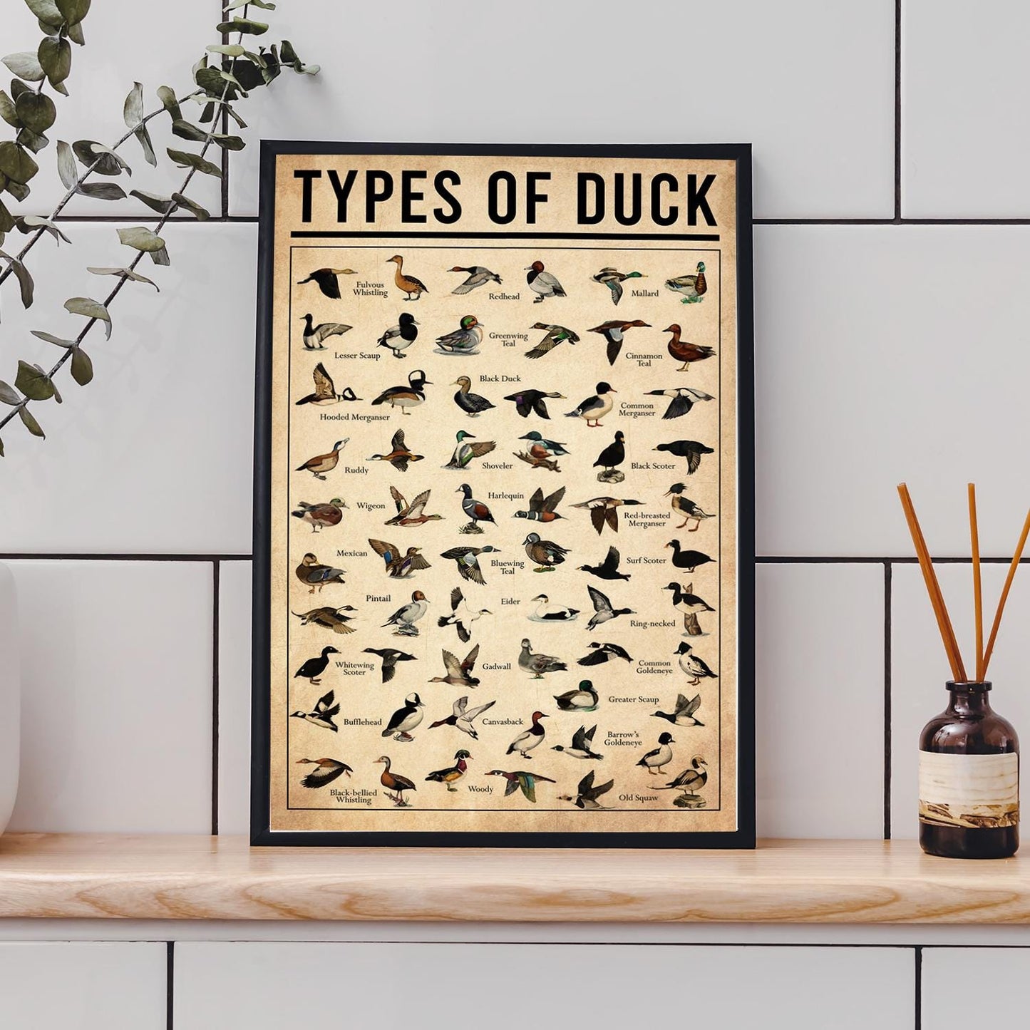 Types Of Duck Wall Art, Duck Lover Gift for Hunters