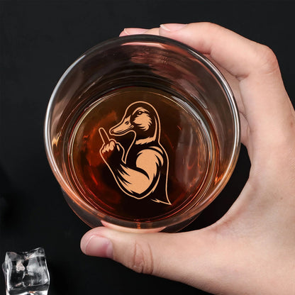 Funny Duck Whiskey Decanter Set – Engraved Drinking Glass for Hunters & Drinking Lovers