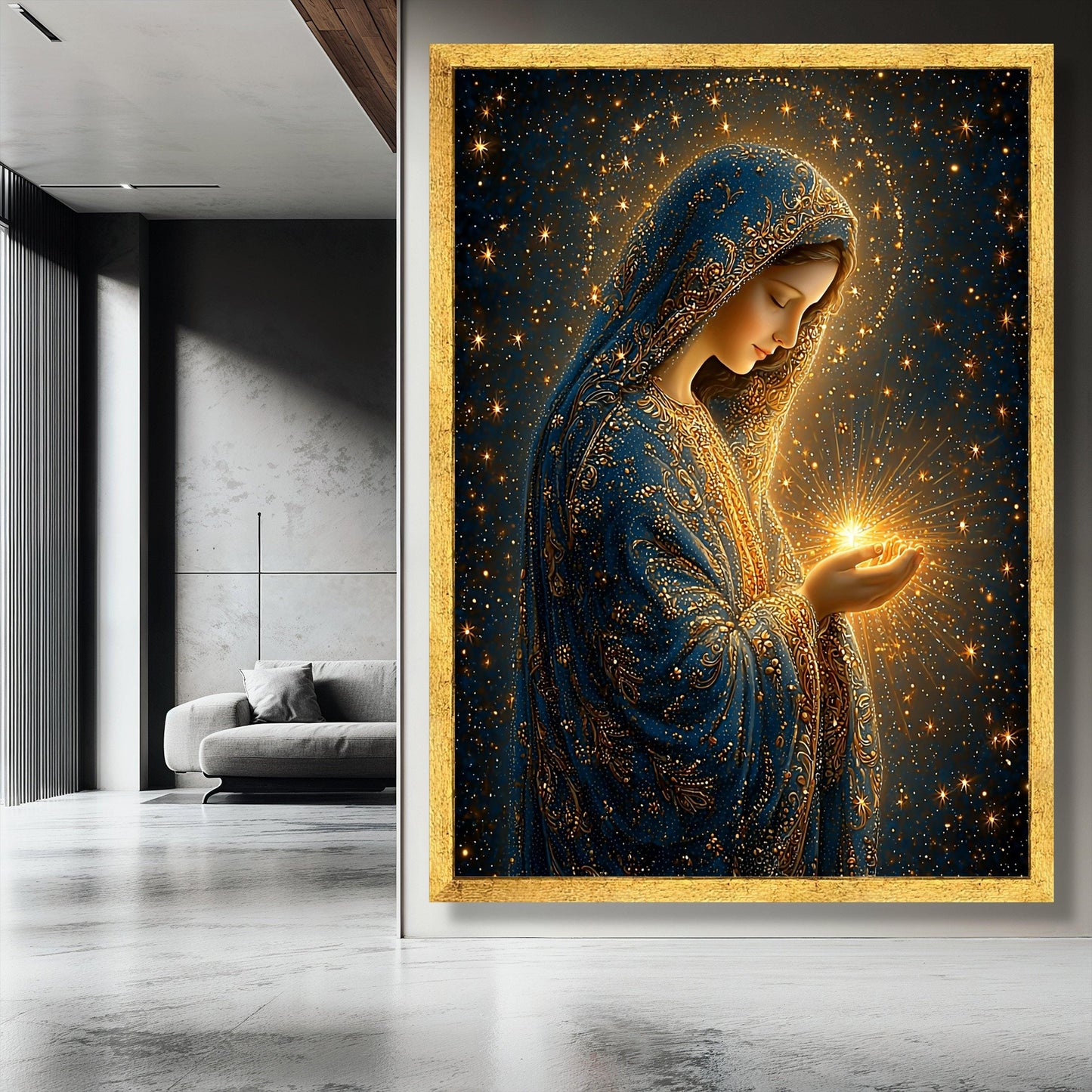Radiant Virgin Mary Canvas Wall Art