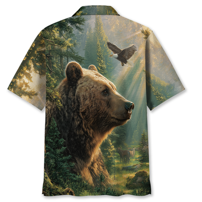 Grizzly Bear Wilderness Hawaiian Shirt