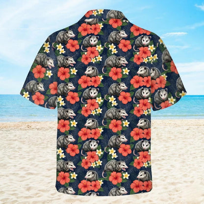 Funny Opossum Hawaiian Shirt For Pet Lovers Tropical Possum Lover Aloha Beach Gift