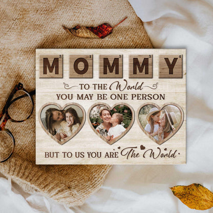 Personalized Mom Photo Collage Canvas Wall Art