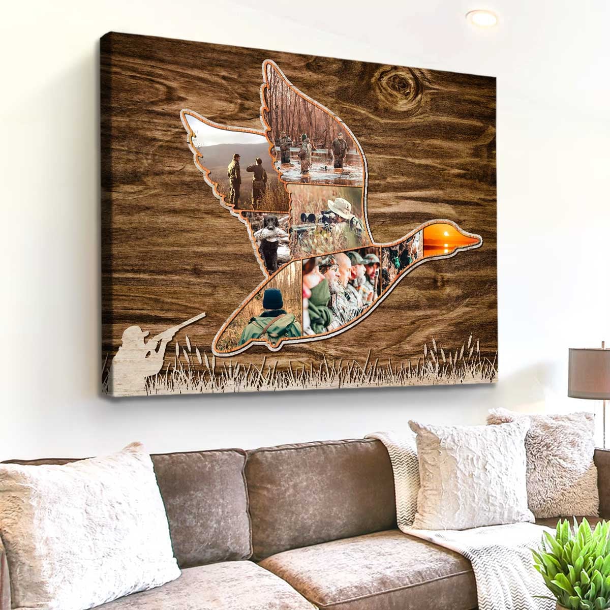 Personalized Duck Photo Collage Canvas: Duck Hunting Gifts For Him