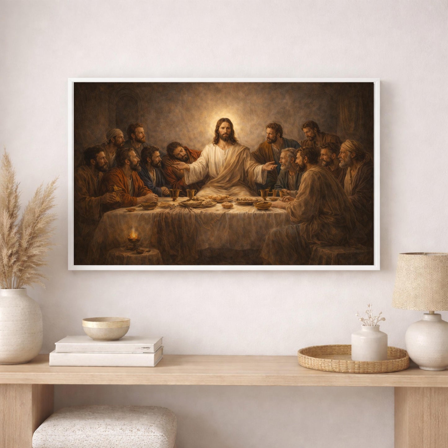 Last Supper Wall Art, Christian Fine Canvas