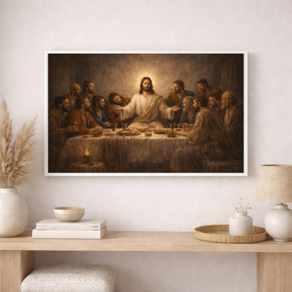 Last Supper Wall Art, Christian Fine Canvas