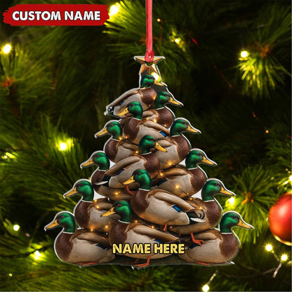 Personalized Mallard Duck 2D Flat Acrylic Ornament