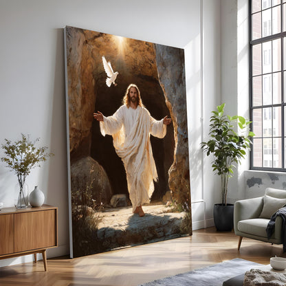 Jesus Resurrection Canvas – Peaceful Christian Wall Art