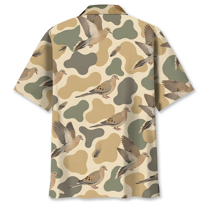 Hunting Mourning Dove Camouflage Men Hawaiint Shirt