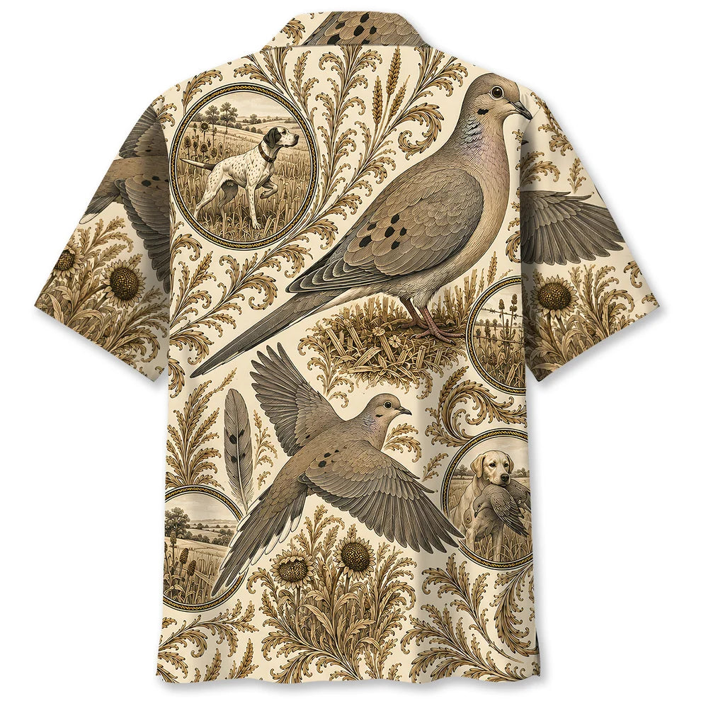 Mourning Dove Hunting Dog Toile Polo Shirt VCP1036