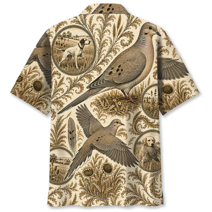 Mourning Dove Hunting Dog Toile Polo Shirt VCP1036