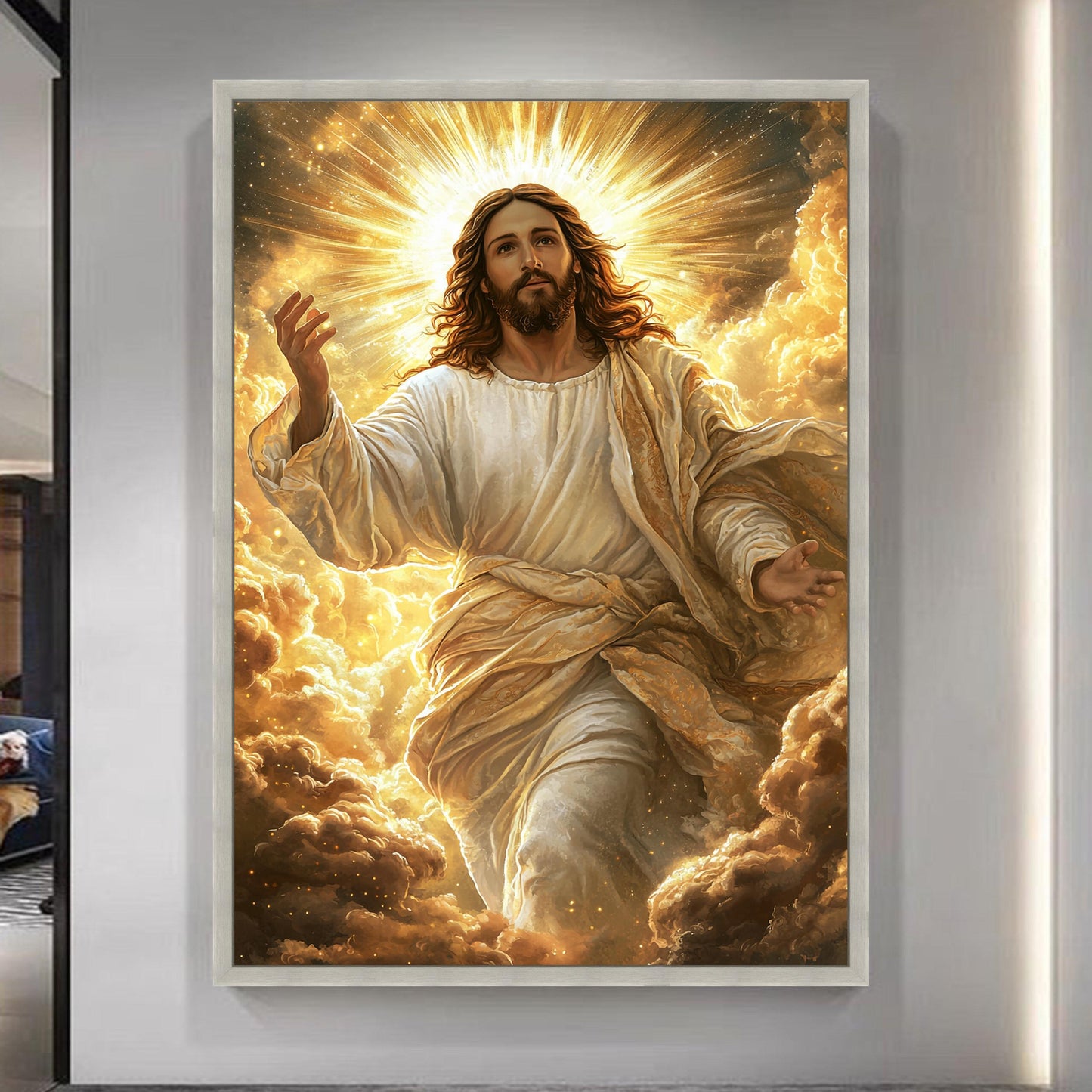 Radiant Ascension Jesus Canvas Art