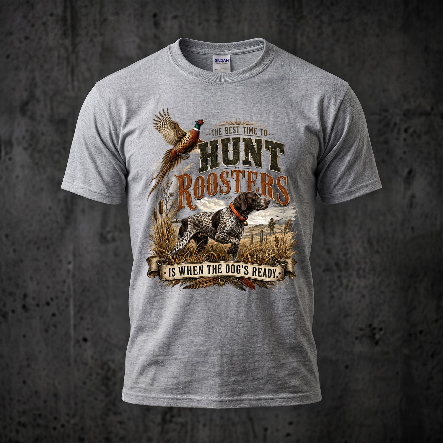 Upland Pheasant Hunting - Outdoor Cotton T-Shirt PHCT1053