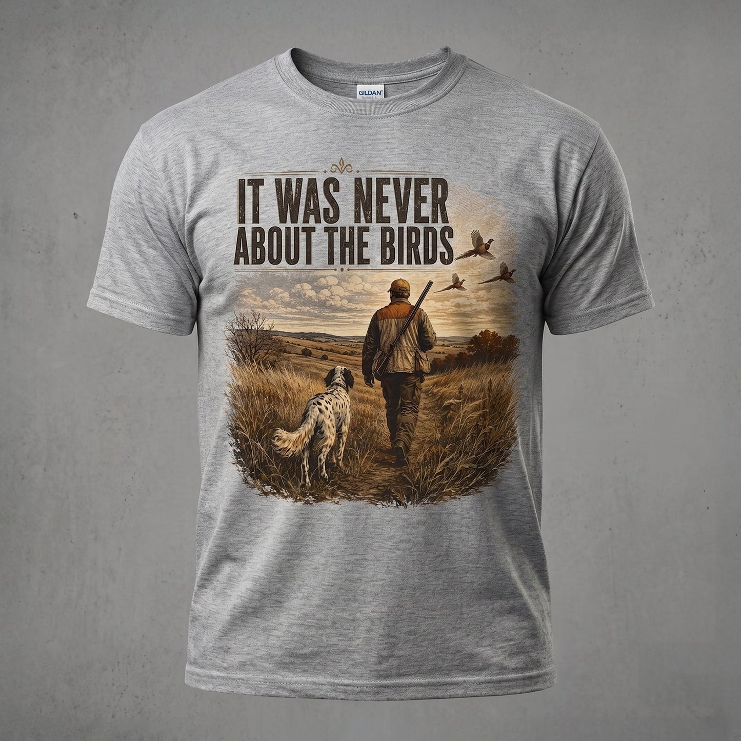 Upland Pheasant Hunting - Outdoor Cotton T-Shirt PHCT1005