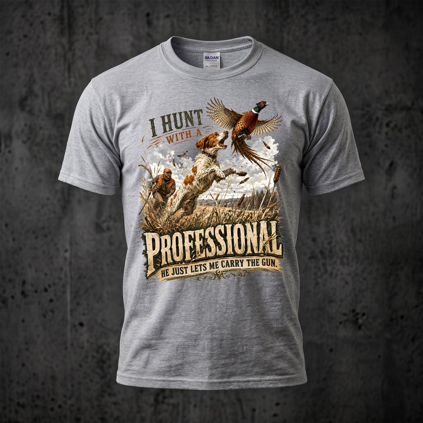 Upland Pheasant Hunting - Outdoor Cotton T-Shirt PHCT1057