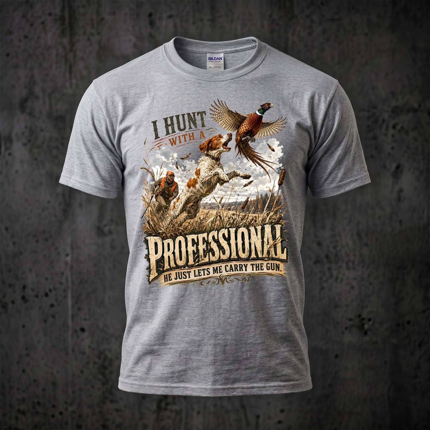Upland Pheasant Hunting - Outdoor Cotton T-Shirt PHCT1057
