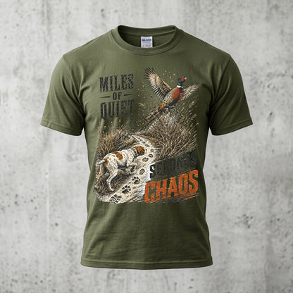 Upland Pheasant Hunting - Outdoor Cotton T-Shirt PHCT1019