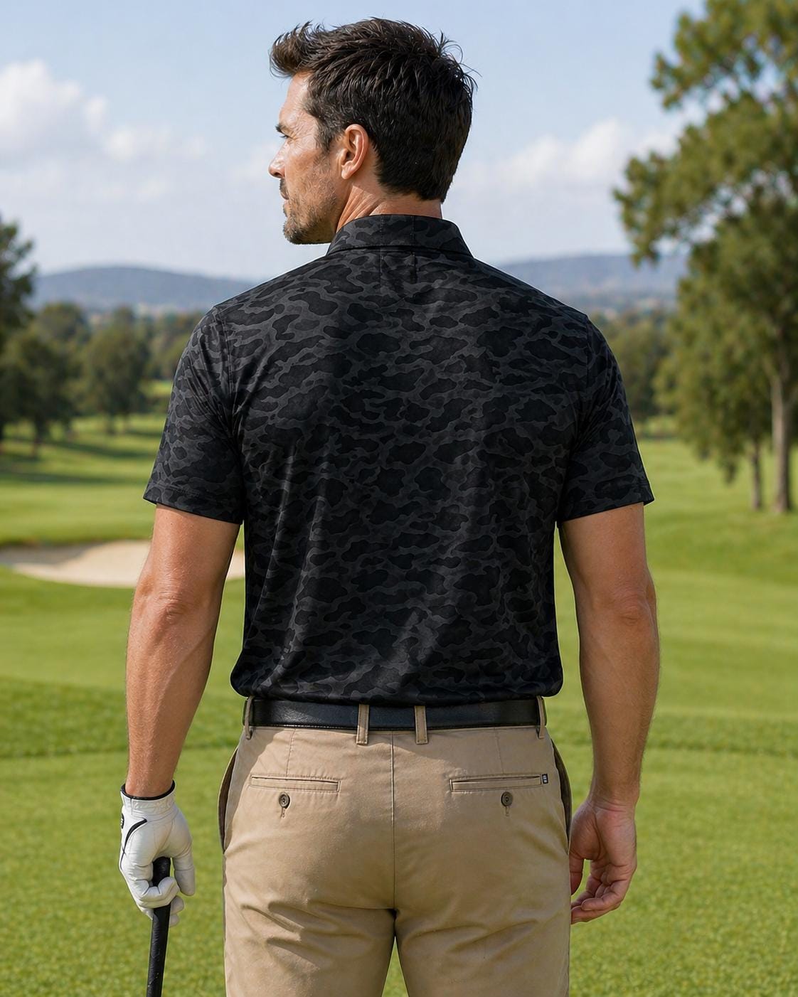 Duck Dark Camouflage Polo Shirt gift for Hunter