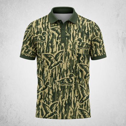 Duck Stripe Camouflage Polo Shirt VCP1045