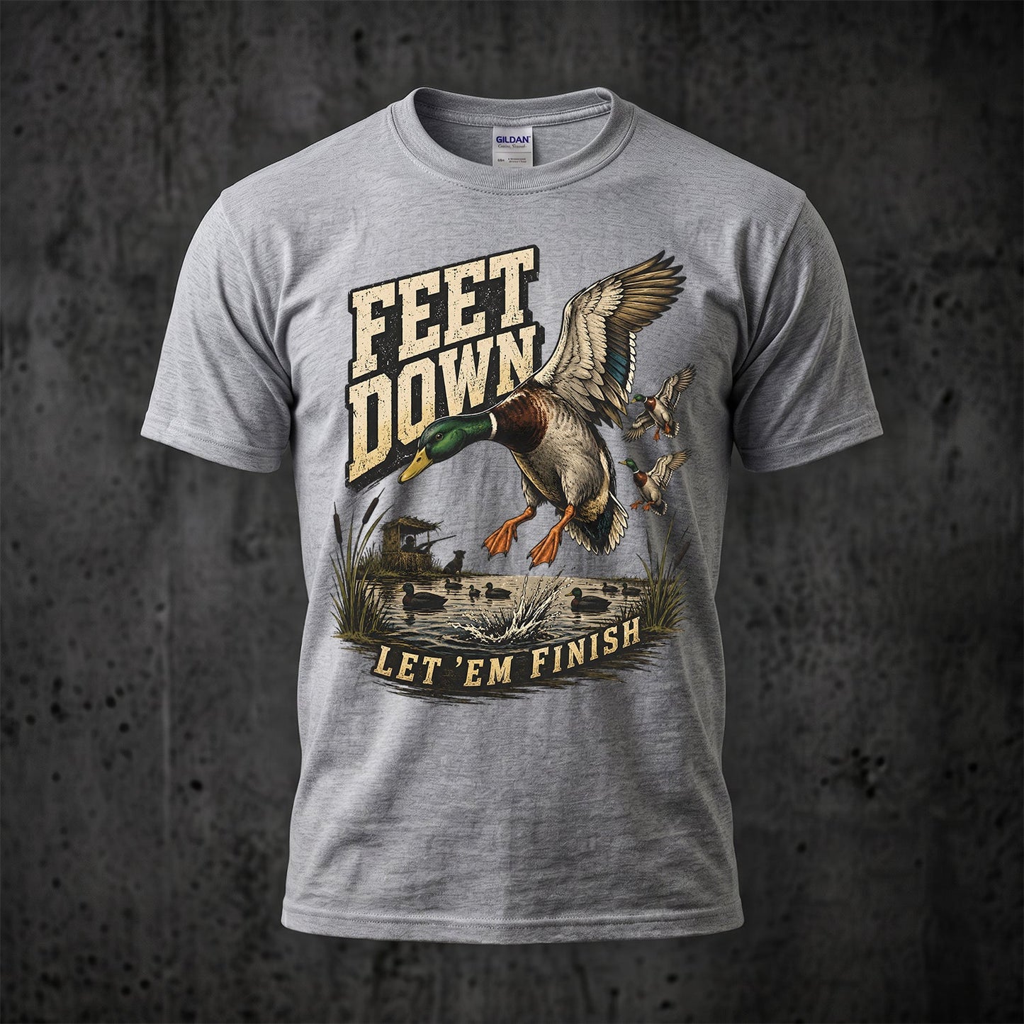 Duck Hunting - Outdoor Cotton T-Shirt DUCT1001