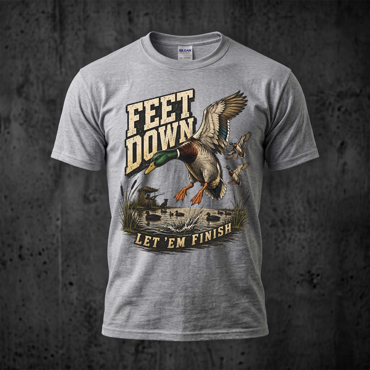 Duck Hunting - Outdoor Cotton T-Shirt DUCT1001