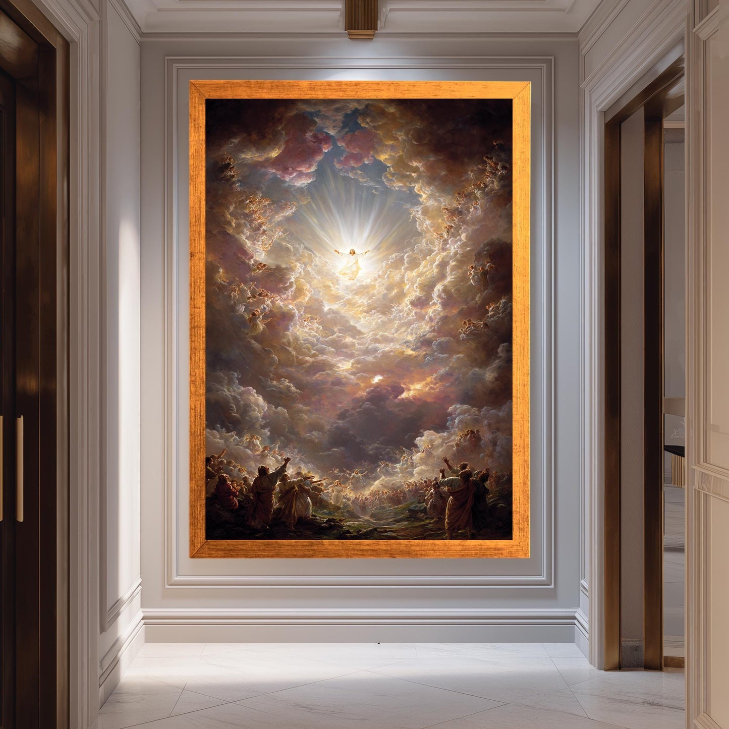 Heavenly Jesus Ascension Canvas Art Print