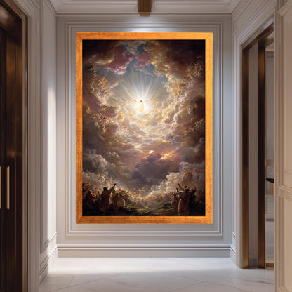 Heavenly Jesus Ascension Canvas Art Print