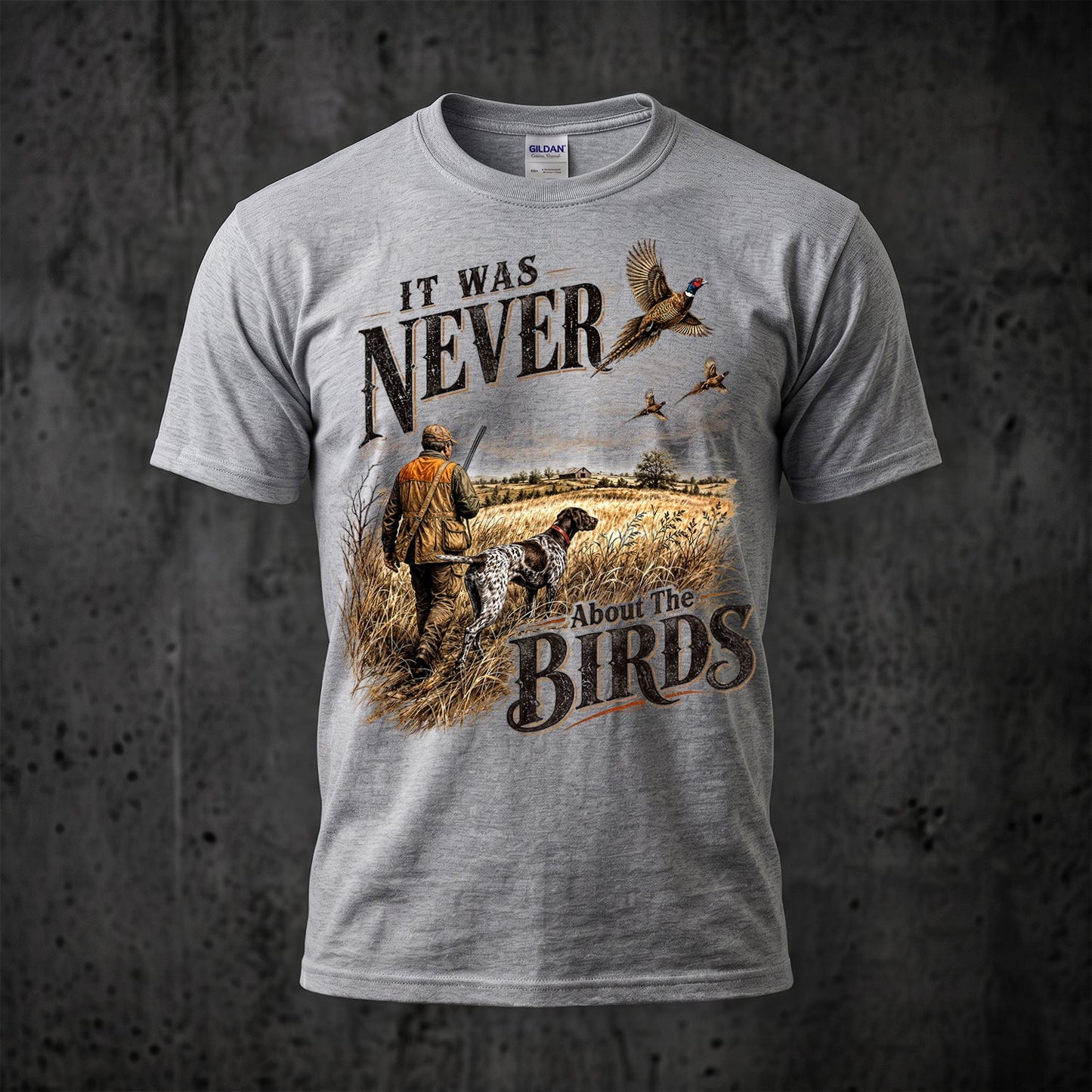 Upland Pheasant Hunting - Outdoor Cotton T-Shirt PHCT1032