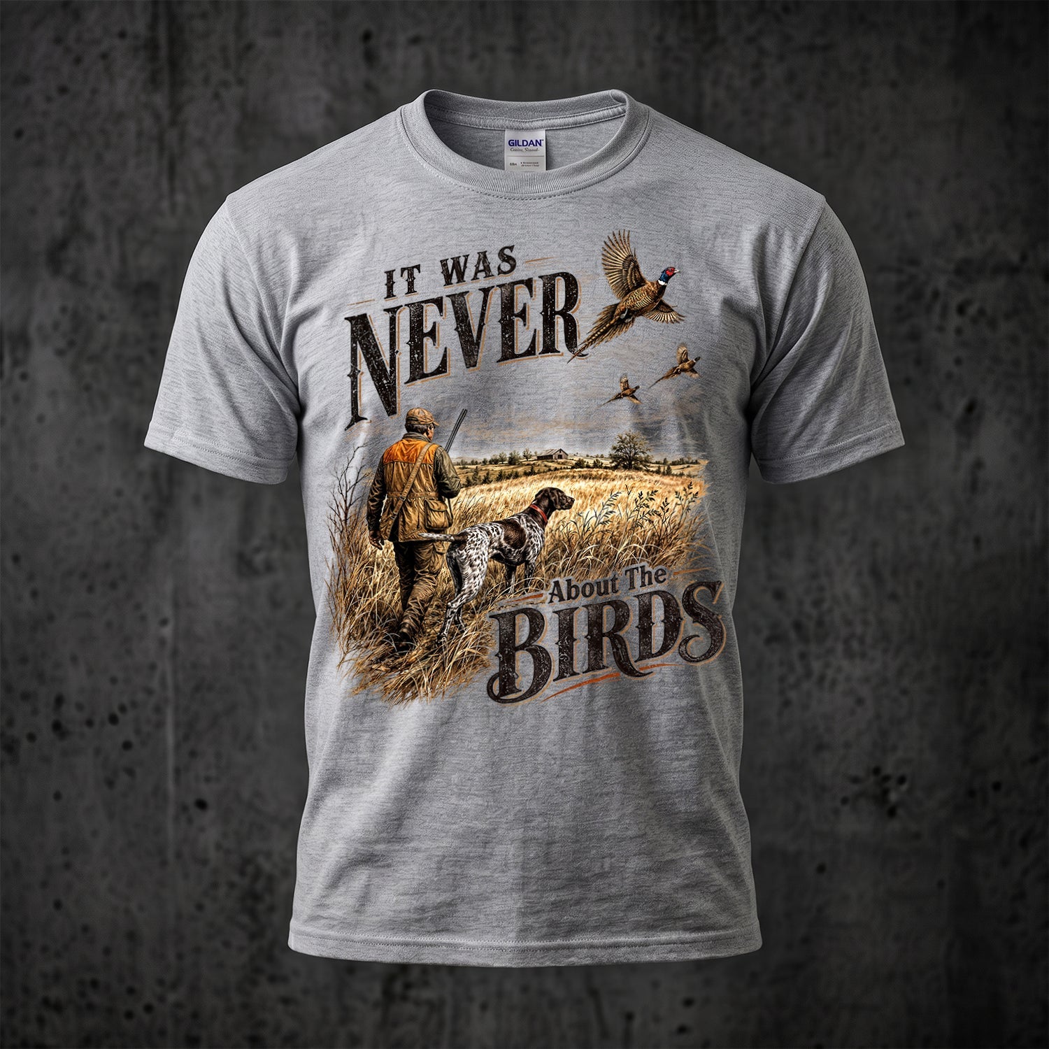 Upland Pheasant Hunting - Outdoor Cotton T-Shirt PHCT1032