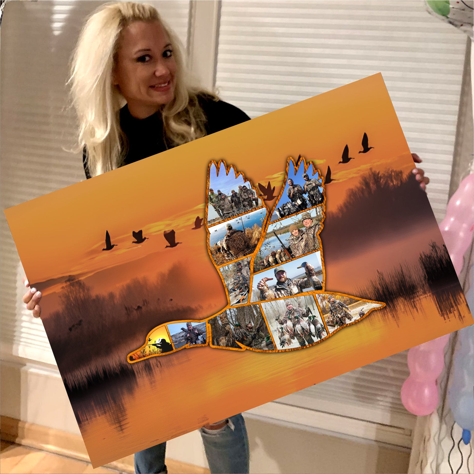 Personalized Duck Hunting Canvas – Custom Photo Wall Art Gift for Hunters