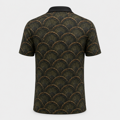 Wild Turkey Feather Fan Camo Polo Shirt VCP1033
