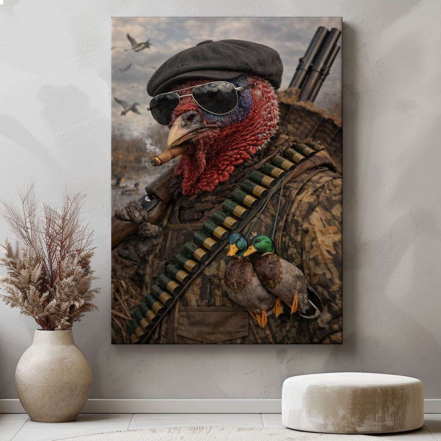Turkey Hunter Cabin Wall Decor Wall Art