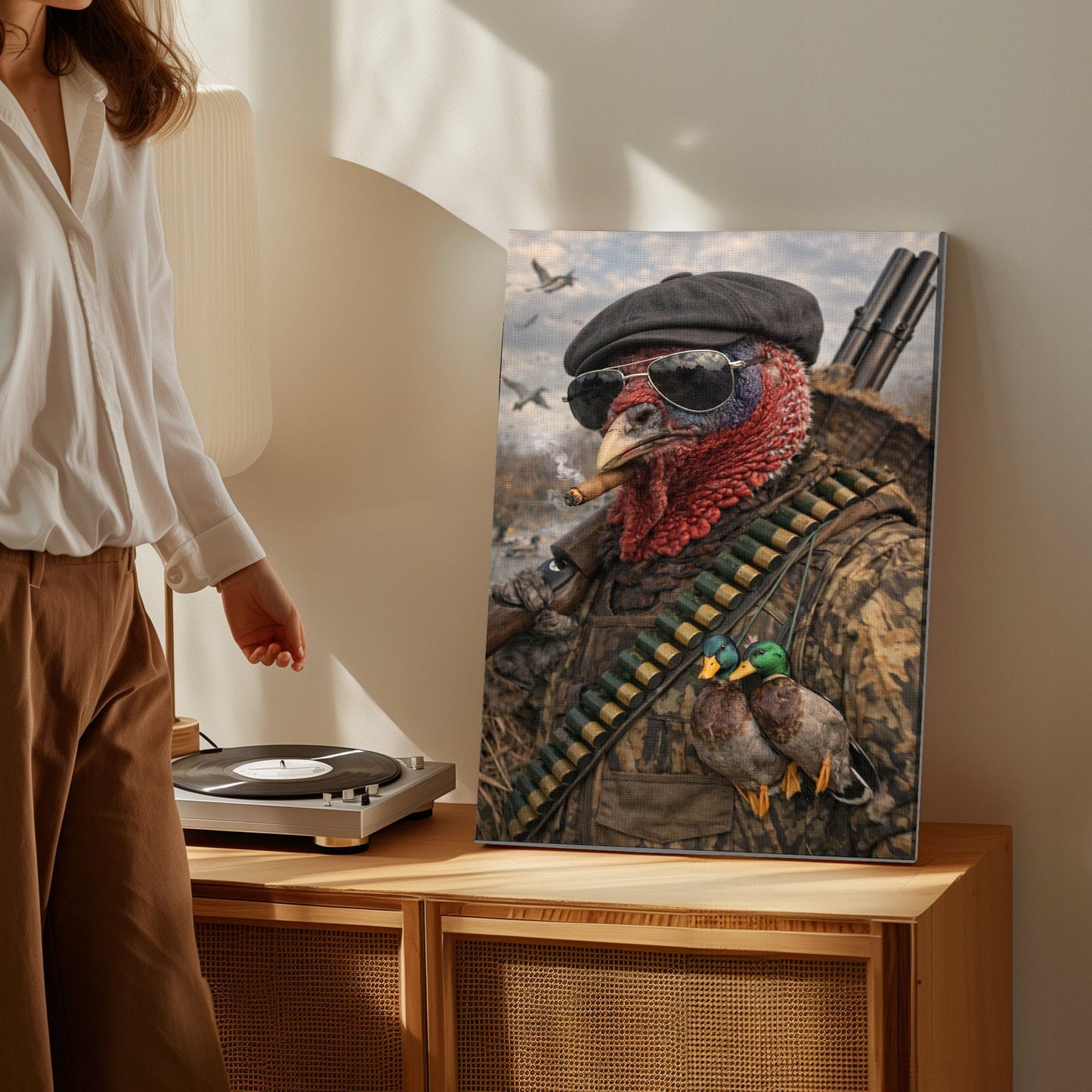 Turkey Hunter Cabin Wall Decor Wall Art